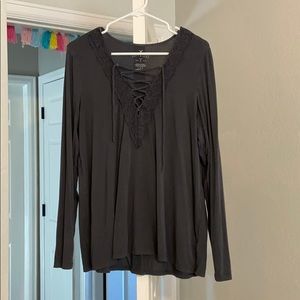 american eagle criss cross top